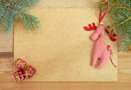 Greeting card for the Christmas holidays with copy spaceの写真素材