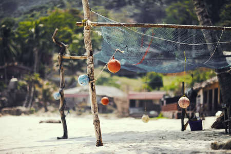 fishing net on the beach