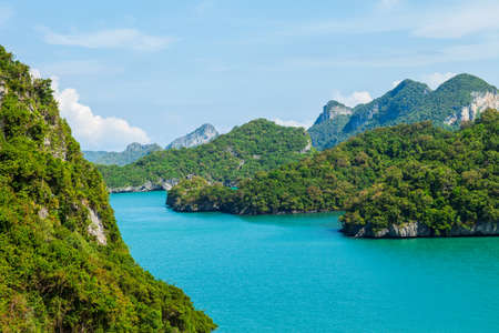 Tropical group of islands in Ang Thong National Marine Park, Thailand. Top viewの写真素材