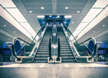 Escalator in modern building. Urban abstractの写真素材