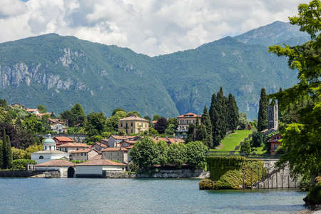 beautiful town Bellagio on Lake Como in Italy.の写真素材