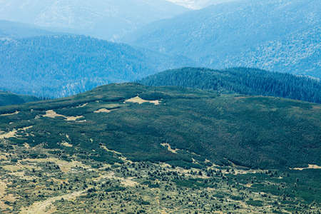 Beautiful green mountain landscape.の写真素材