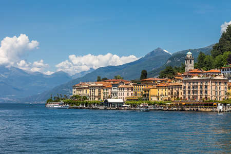 beautiful town Bellagio on Lake Como in Italy.の写真素材