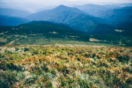 Beautiful green mountain landscape.の写真素材