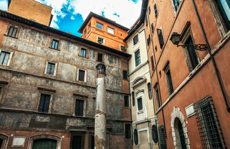Old cozy street in Rome, Italy.の写真素材