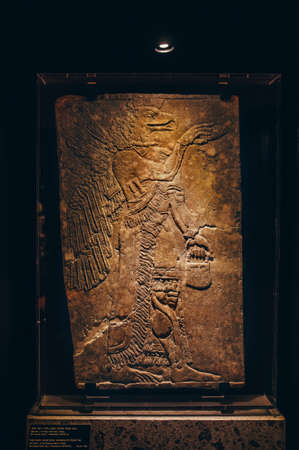 ROME, ITALY - JUNE 4, 2016: ancient Egyptian writing on stone in the Vatican Museumのeditorial素材