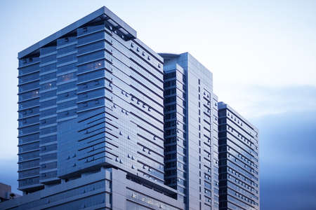 Modern glass skyscraper in Bangkok, Thailandのeditorial素材