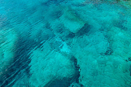 Turquoise mediterranean sea water. nature backgroundの写真素材
