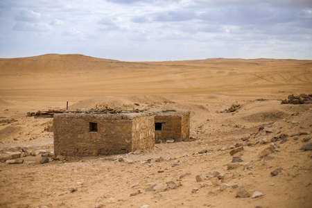 Old ruined house in the desert, Egypt. Travel conceptの写真素材
