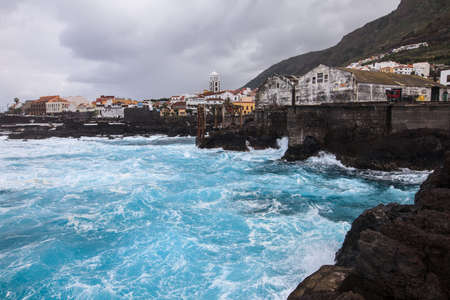 Scenic seascape of Garachico in Tenerife, Canary Islands, Spain. Travel concept. Nature backgroundの写真素材