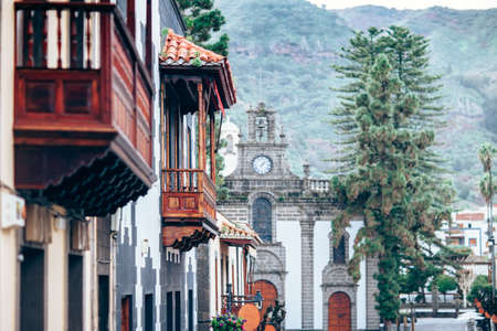 Small beautiful spanish town Teror, Gran Canaria, Canary Islands, Spain. Travel backgroundの写真素材