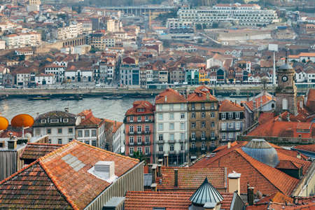 Porto top view panoramic landscape of the old town, Portugal. Travel destinationの写真素材