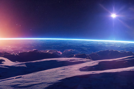 Space landscape background. Generative AIの素材