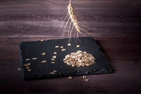 Rye and oatmealの写真素材