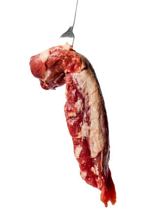 a fresh piece of raw meatの写真素材