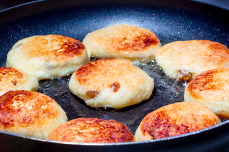 cheesecakes fried in a pan