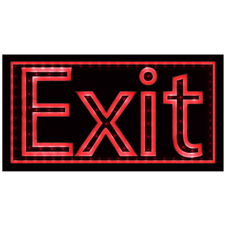 Vector illustration of exit neonのイラスト素材