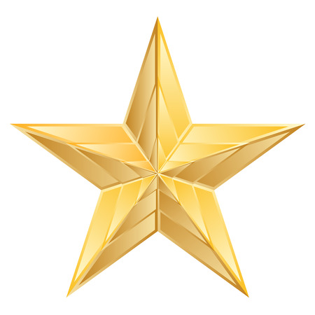 Vector illustration of gold starのイラスト素材