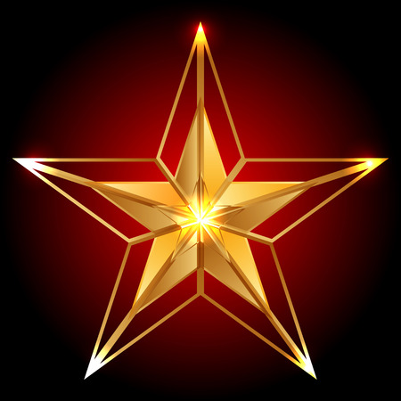 Vector illustration of gold starのイラスト素材