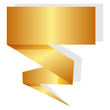 Vector illustration of gold ribbonのイラスト素材