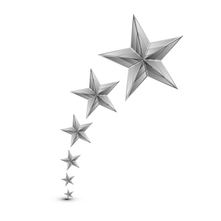 Vector illustration of silver starのイラスト素材