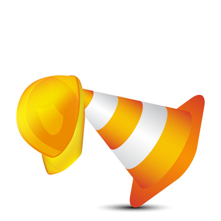 Vector illustration of Cone and helmetのイラスト素材