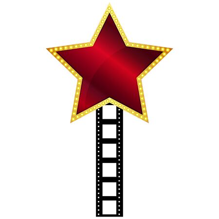 Vector illustration of red starのイラスト素材