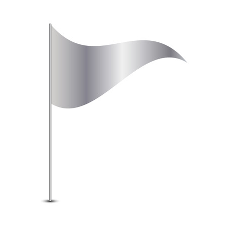 Vector illustration of Silver Flagのイラスト素材