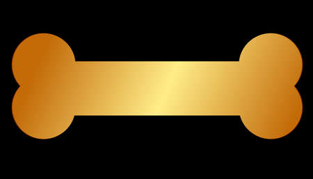Vector illustration of Gold Bone for dogのイラスト素材