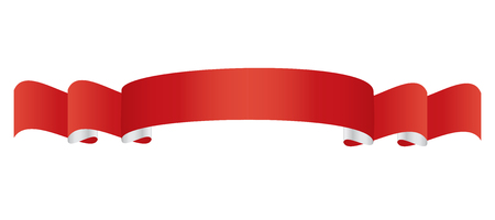 Illustration of red ribbonのイラスト素材