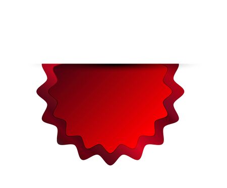 Vector illustration of red labelのイラスト素材