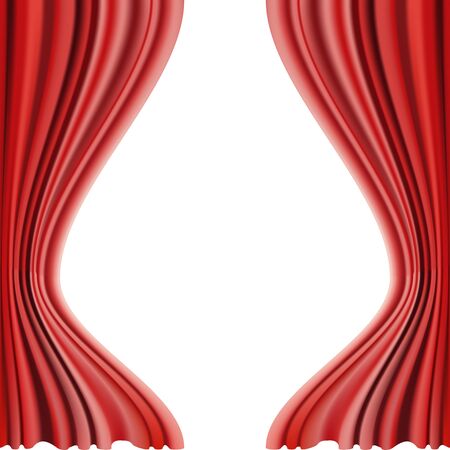 Vector illustration of Red curtainのイラスト素材