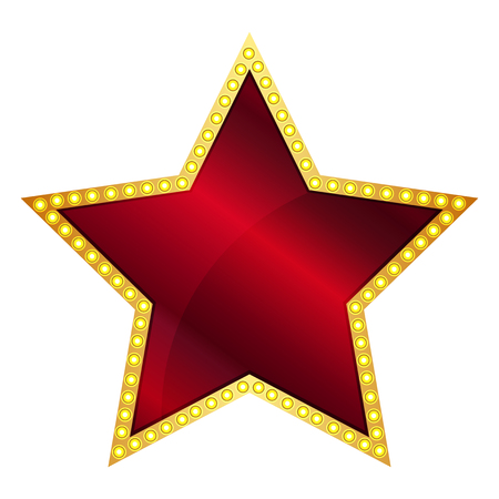 Vector illustration of Red Starのイラスト素材
