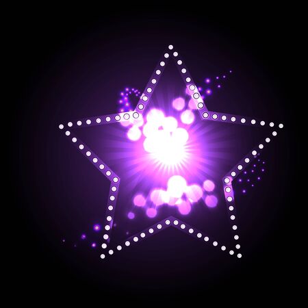 Vector illustration of purple starのイラスト素材