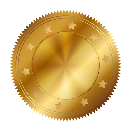 Vector illustration of gold sealのイラスト素材