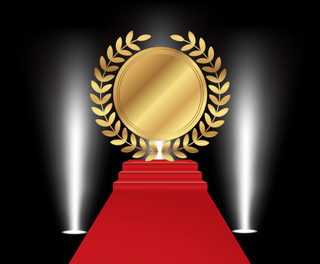 Vector illustration of gold circleのイラスト素材