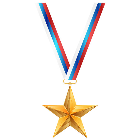 Vector illustration of Gold Medalのイラスト素材