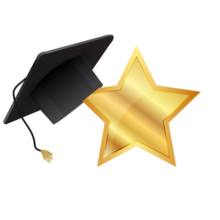 Vector illustration of Gold Starのイラスト素材