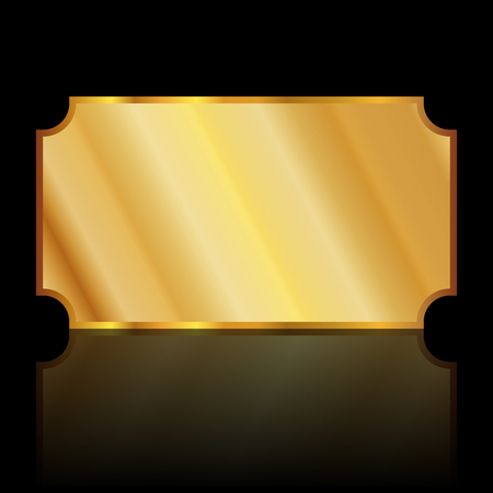 Vector illustration of metallic Award Goldのイラスト素材