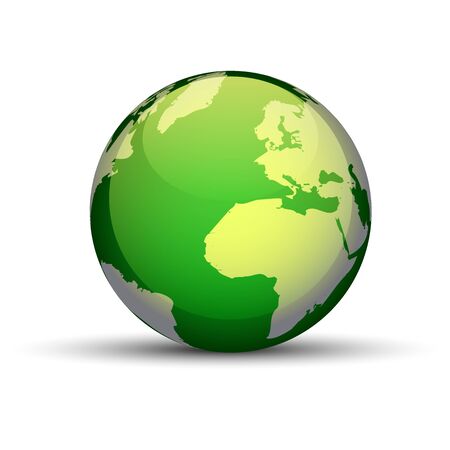 Vector illustration of green globeのイラスト素材