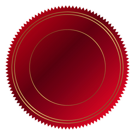 Vector illustration of red sealのイラスト素材