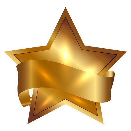 Vector illustration of gold starのイラスト素材