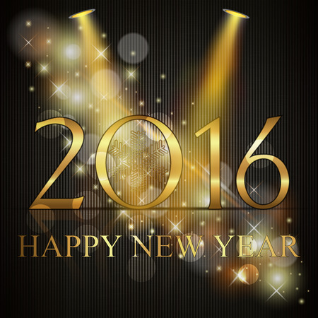 Vector illustration of Happy New year 2016のイラスト素材