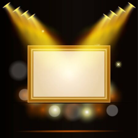 Vector illustration of gold frameのイラスト素材