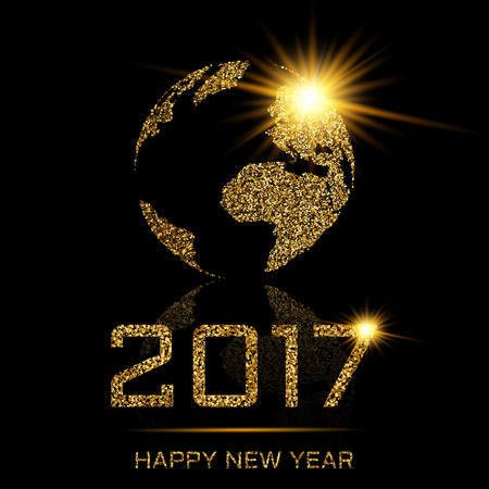 Happy New Year goldのイラスト素材