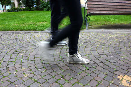 Some people walking