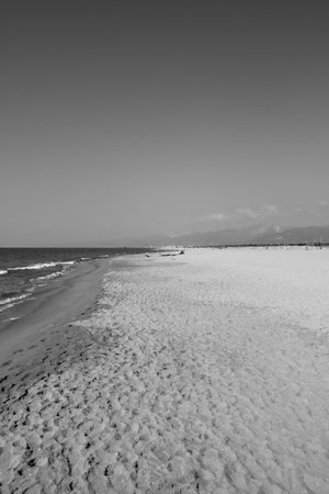 Torre del Lago Beach in spring timeの写真素材