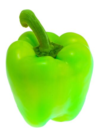 The bell pepper. On a white background.の写真素材