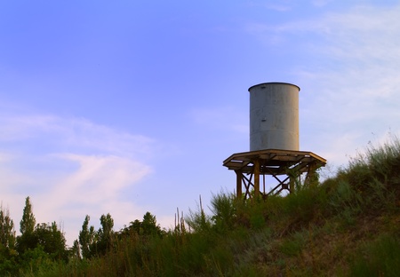 Water tower in rural areas.の写真素材
