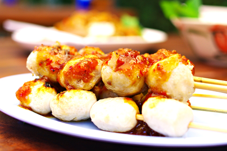 Grilled Meat Ballsの写真素材
